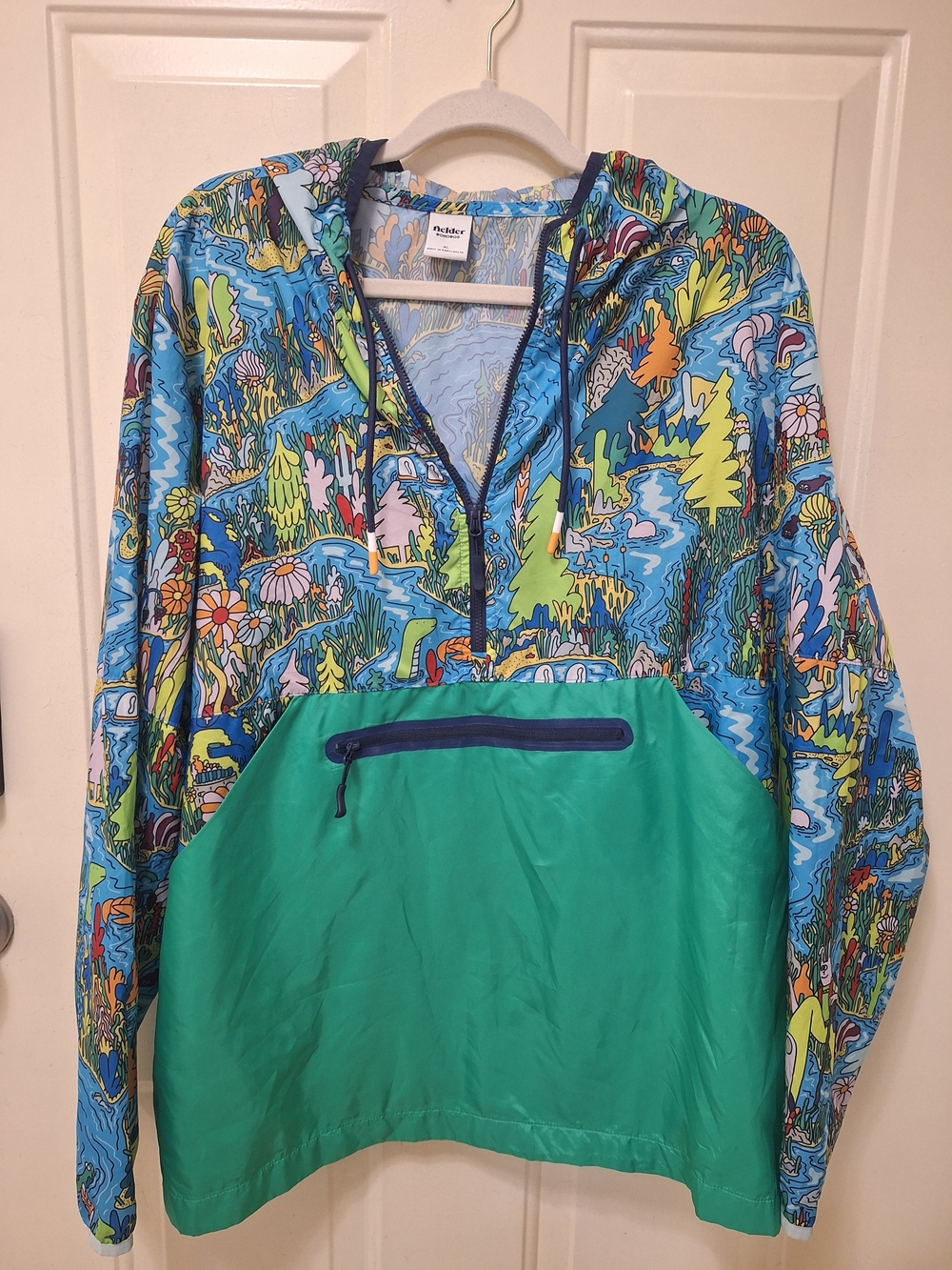 Bonobos Fielder  Quarter Zip Hooded  Hiking Outdoor Pull Over, XL